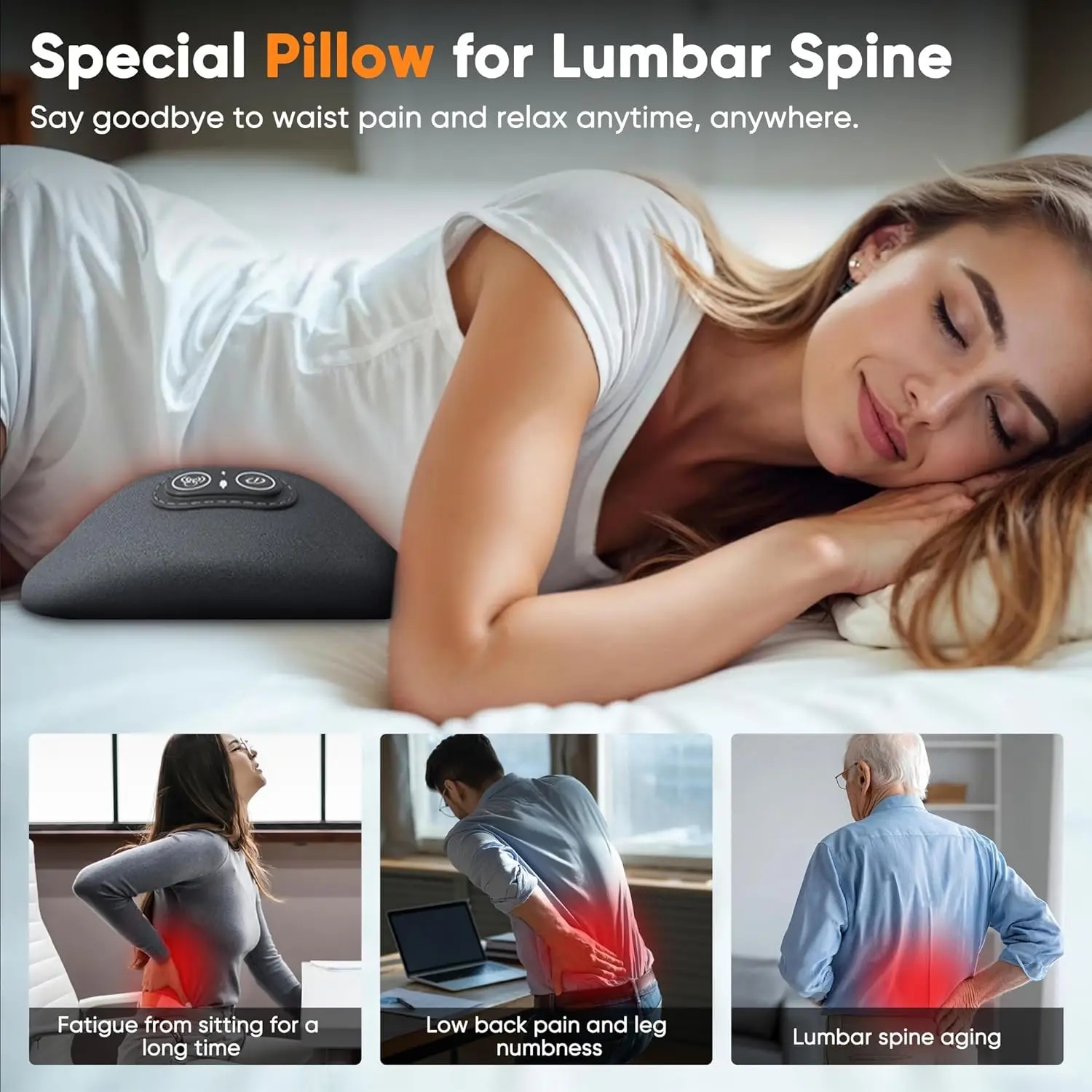 Back Pillow Heating Vibration  – обзор и цена Mesh Back Cushion