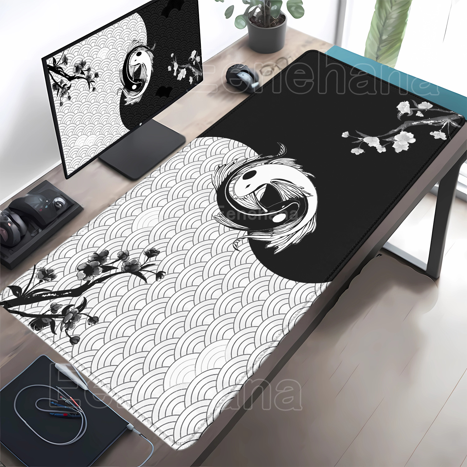 Koi Yinyang Black and White Mo – обзор и цена Mousepad Xl Extended