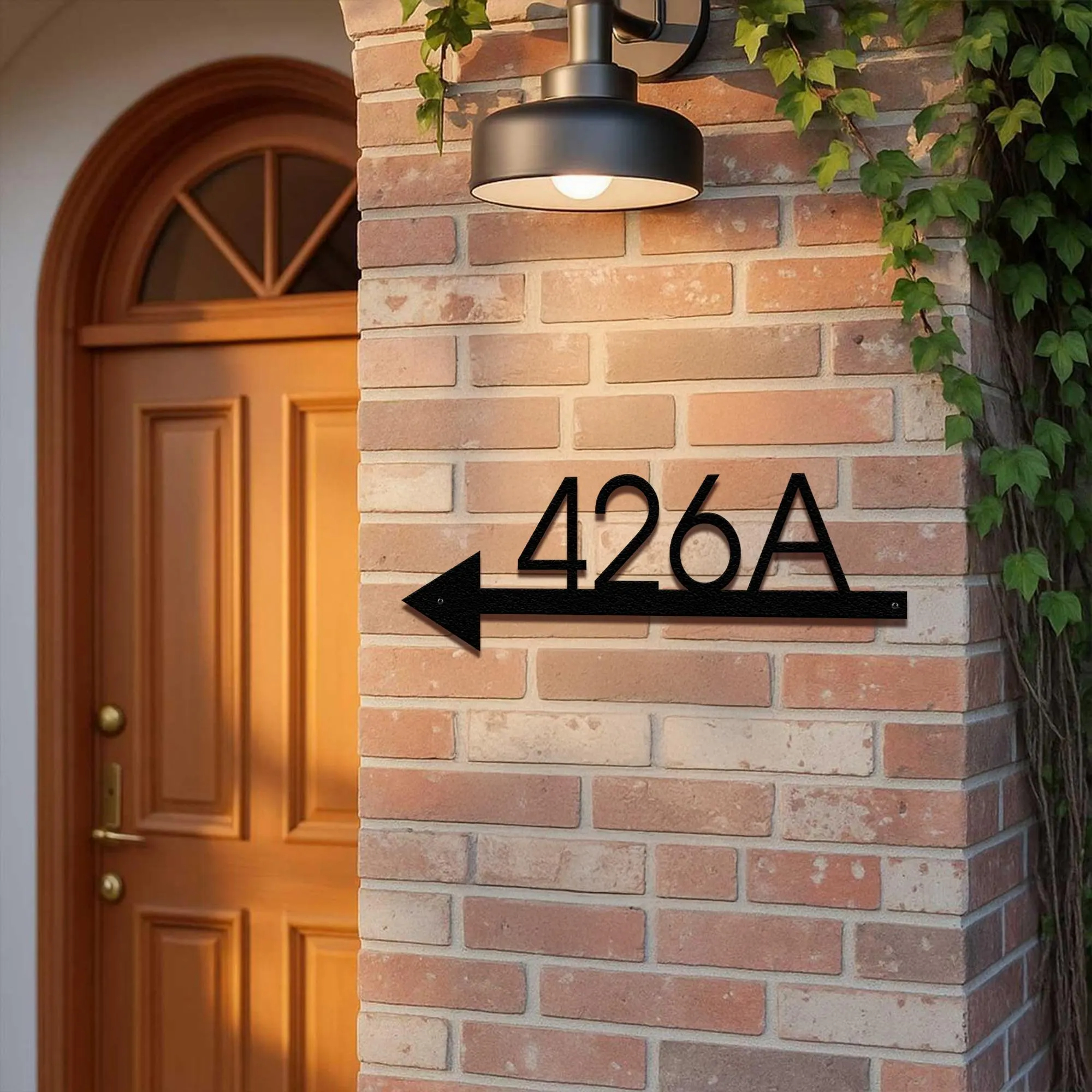 Metal Arrow Sign with House Nu – обзор и цена Address Home Office