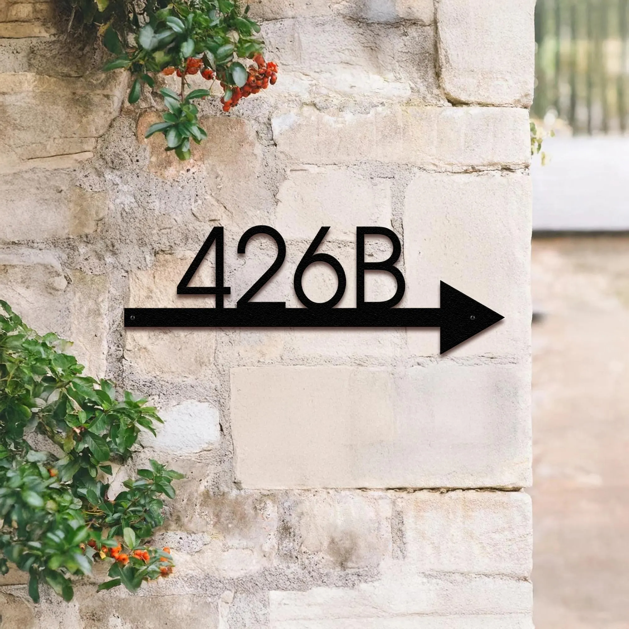 Metal Arrow Sign with House Nu – обзор и цена Address Home Office