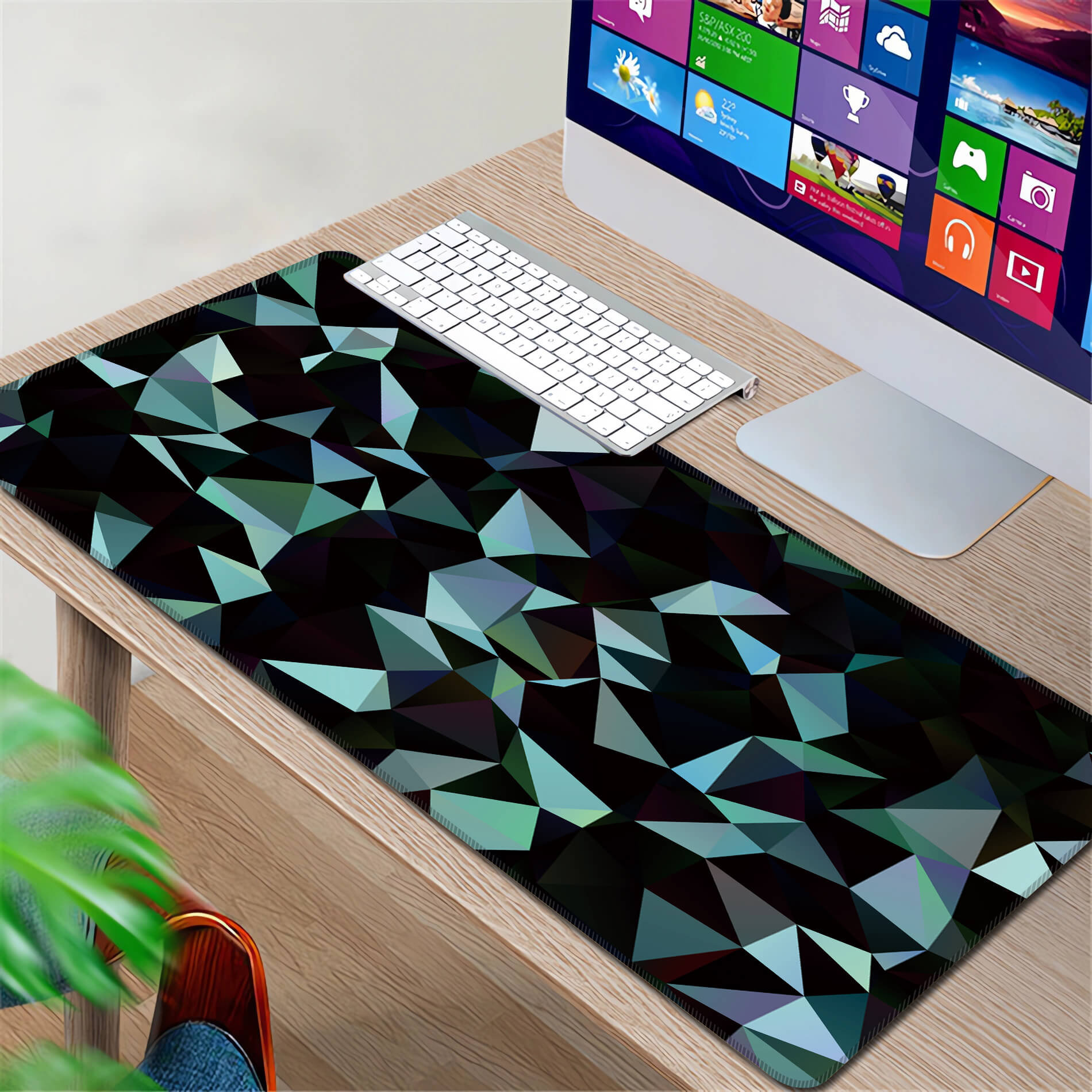 Retro Polygon Design Desk Pad, – обзор и цена Mousepad Xl Extended
