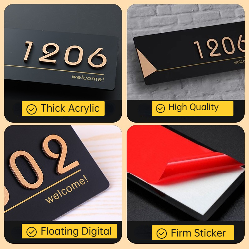 Acrylic Modern Door Plates Sho – обзор и цена Address Home Office