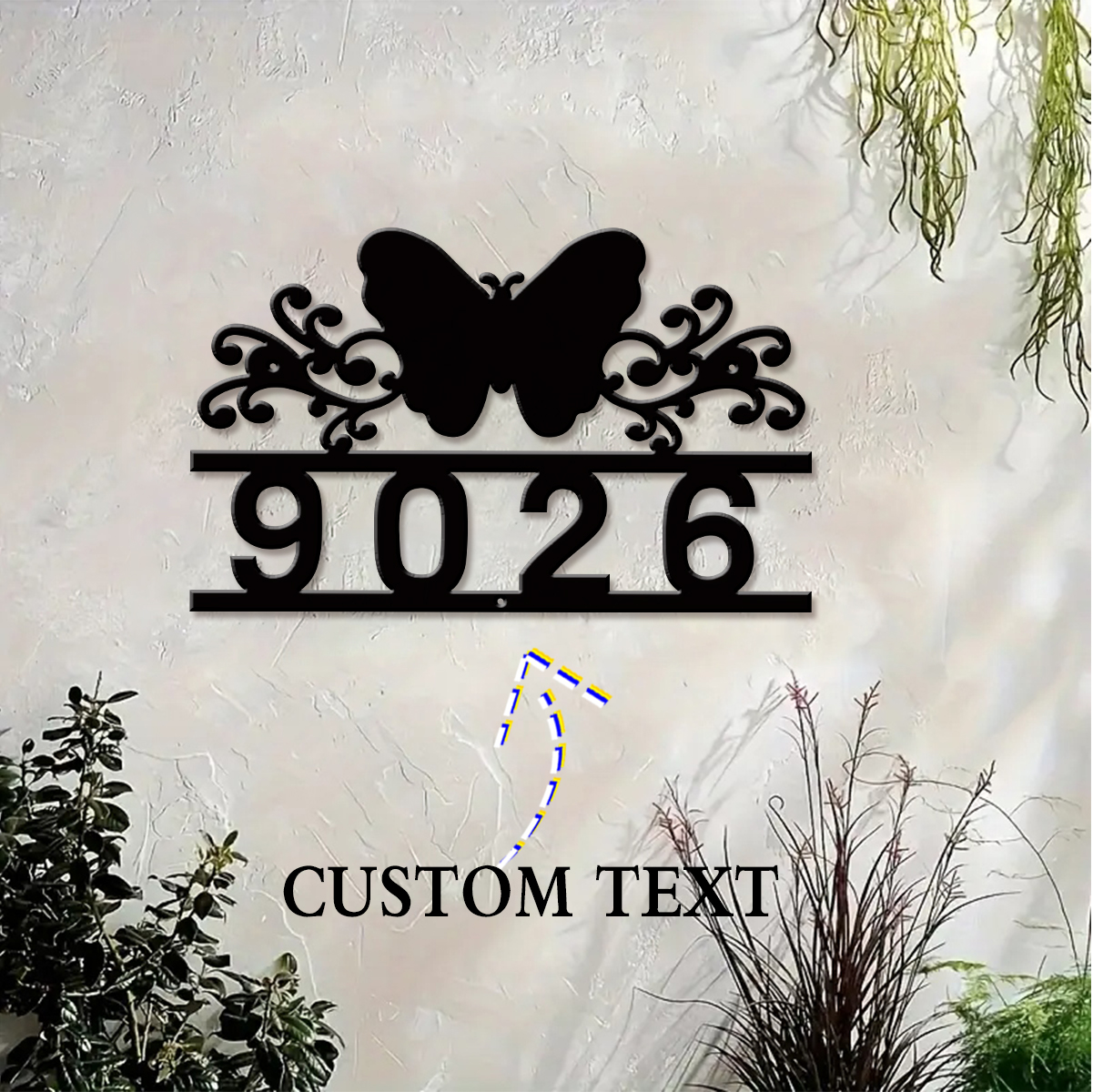 1Pc Custom butterfly Metal Str – обзор и цена Address Home Office