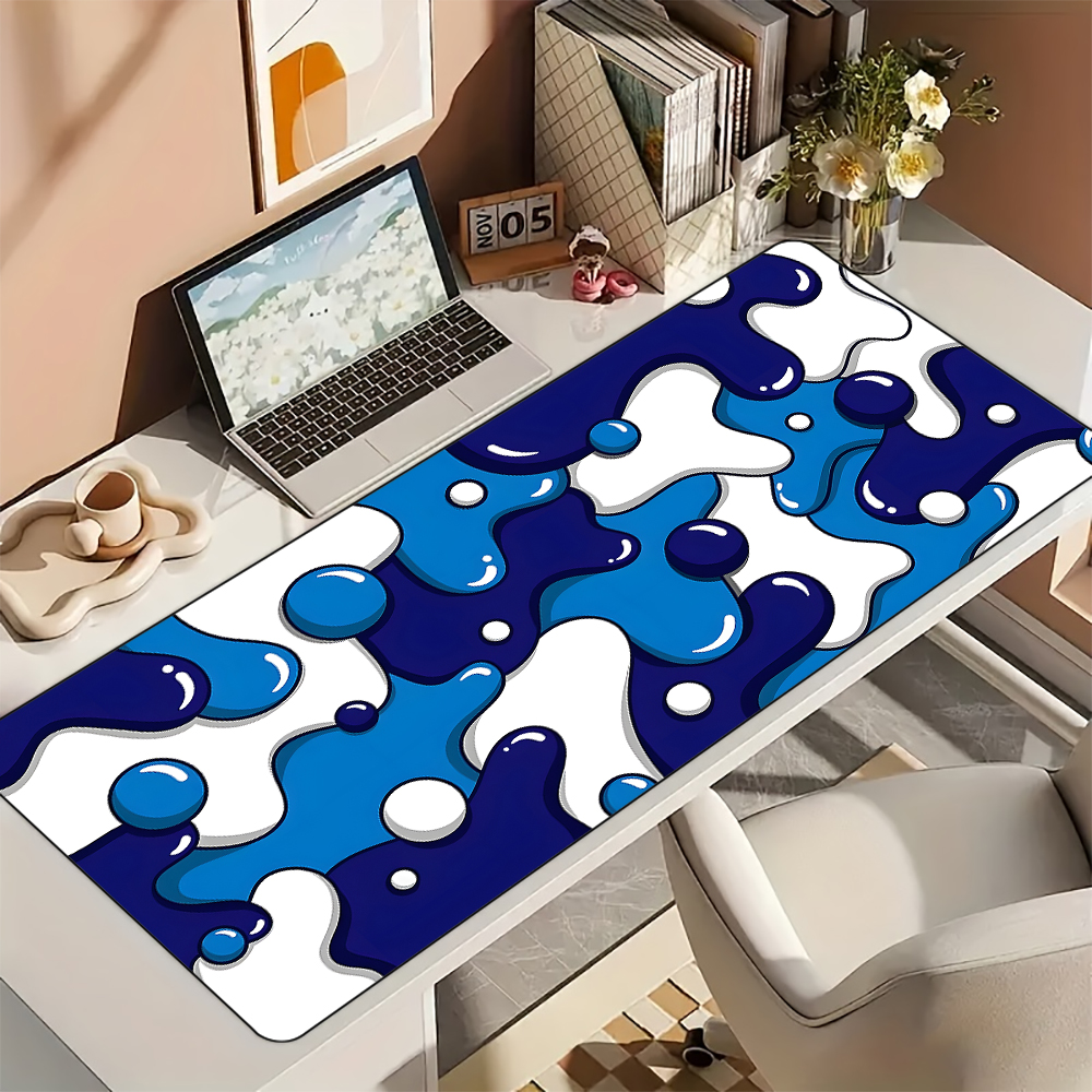 Mouse Pad Desk Mat Blue and wh – обзор и цена Mousepad Xl Extended