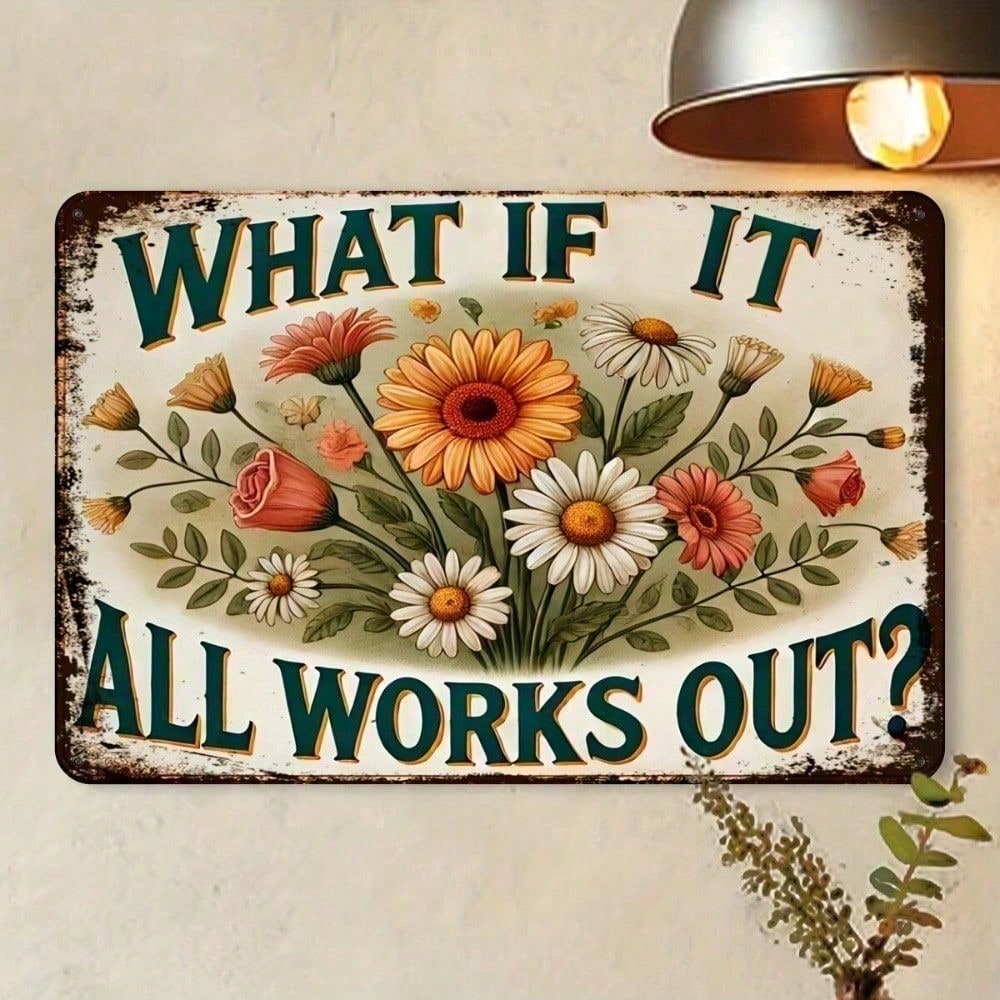 Vintage Floral Metal Tin Sign  – обзор и цена Home Office What Is It