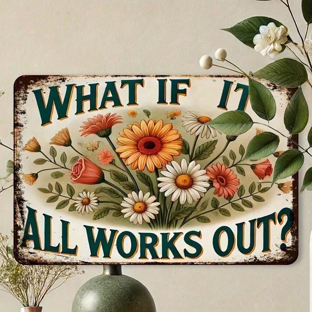 Vintage Floral Metal Tin Sign  – обзор и цена Home Office What Is It