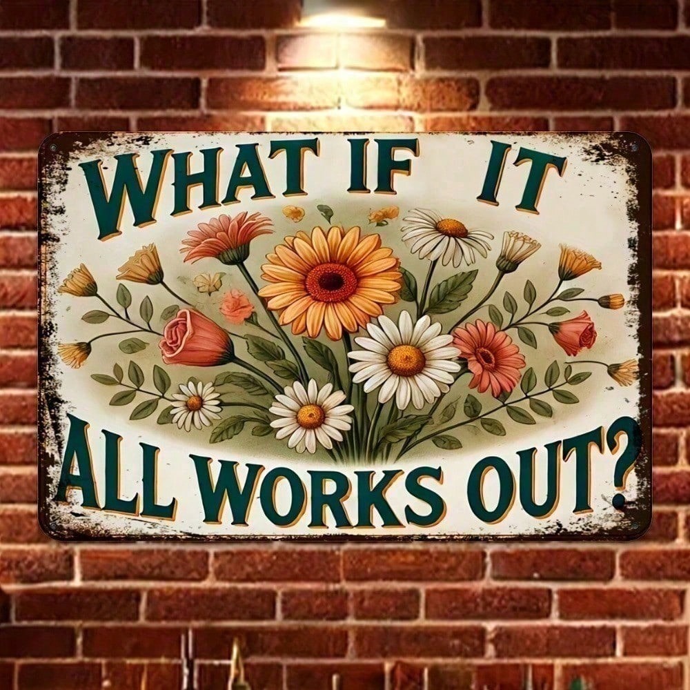 Vintage Floral Metal Tin Sign  – обзор и цена Home Office What Is It